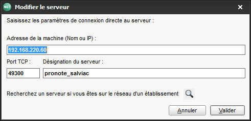 parametre client pronote